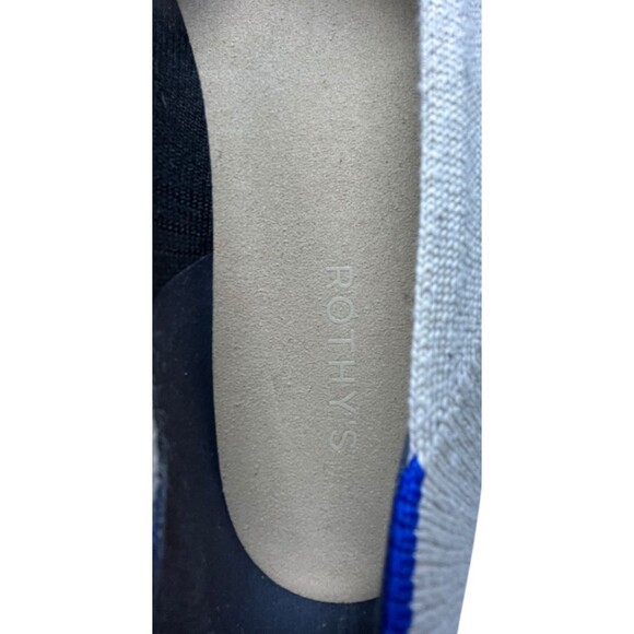 Rothy's Espadrille Women's Size 11  White Navy Boardwalk Slip On Flats - Picture 9 of 10